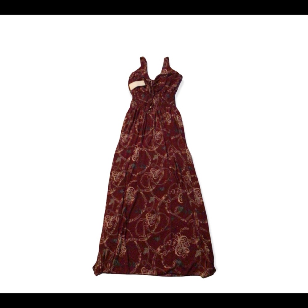 Sleeveless Multicolored Sundress Chain Print